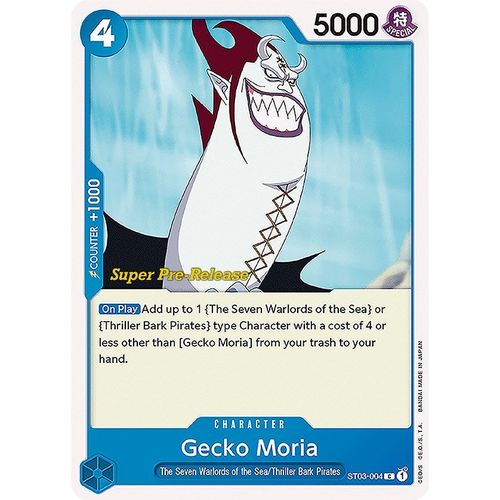 Gecko Moria (ST03 - 004) [Super Pre - Release Starter Deck 3: The Seven Warlords of the Sea] - PokéBox Australia