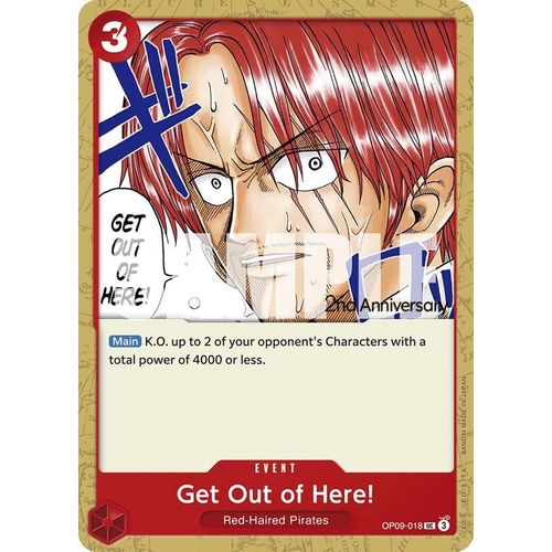 Get Out of Here! (OP09 - 018) [Emperors in the New World: 2nd Anniversary Tournament Cards] - PokéBox Australia
