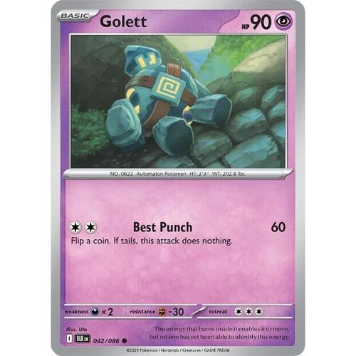 Golett (042/086) (SV: Black Bolt) - PokéBox Australia