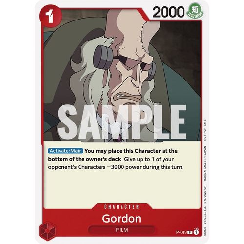 Gordon (One Piece Film Red) (P - 013) [One Piece Promotion Cards] - PokéBox Australia