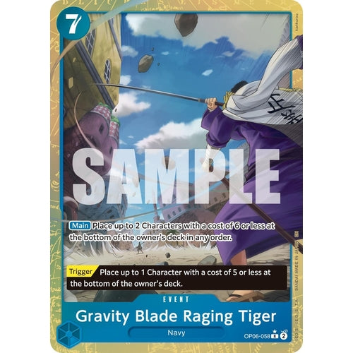 Gravity Blade Raging Tiger (Alternate Art) (OP06 - 058) (Premium Booster - The Best - Vol. 2) - PokéBox Australia