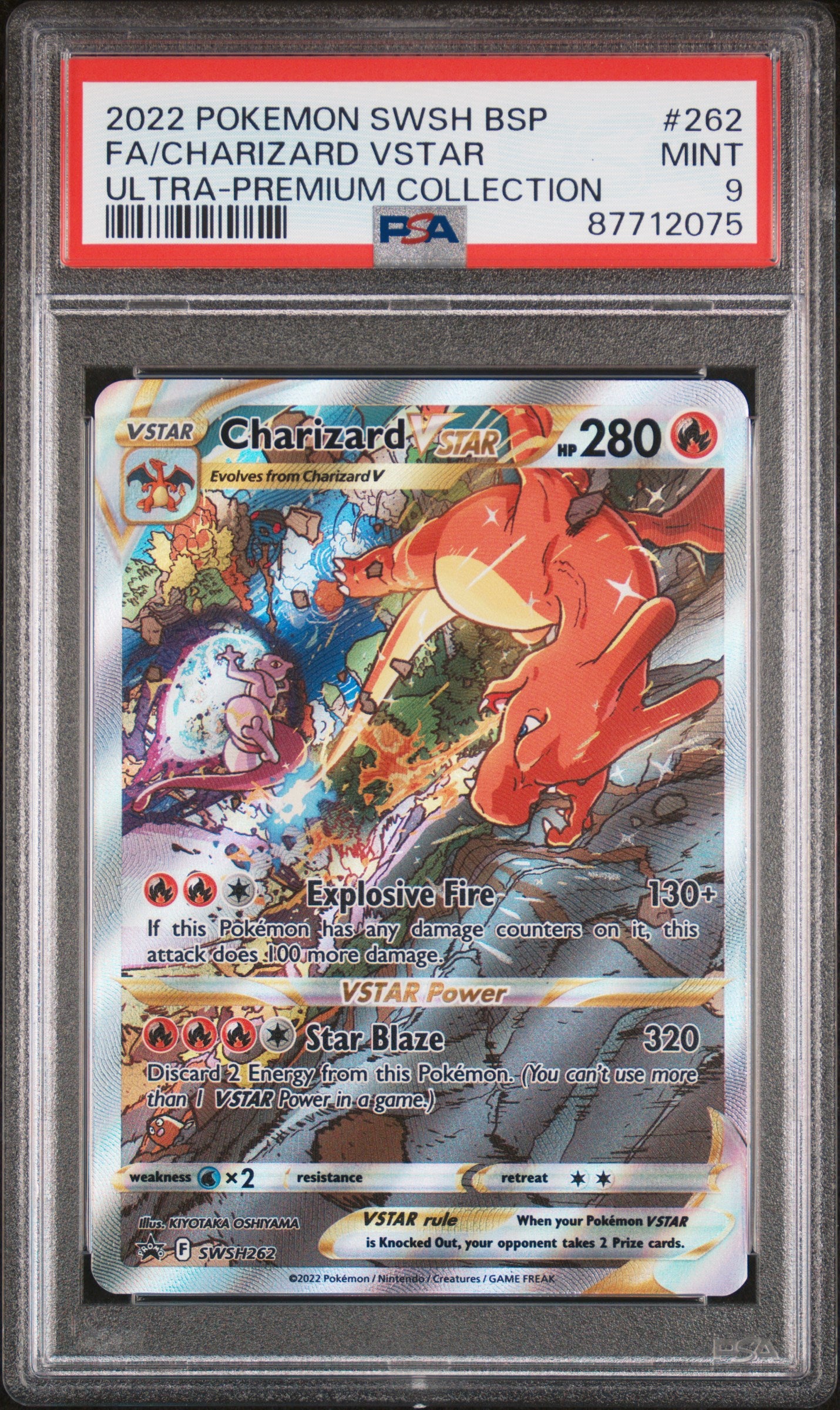 PSA MINT 9 - 2022 POKEMON SWSH BLACK STAR PROMO #262 FA/CHARIZARD VSTAR ULTRA-PREMIUM COLLECTION - PokéBox Australia