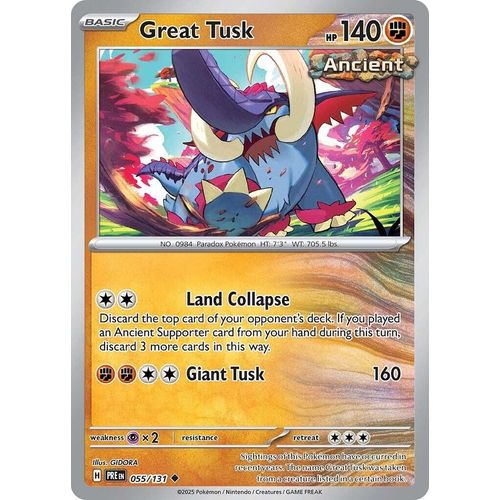 Great Tusk (055/131) [SV: Prismatic Evolutions] - PokéBox Australia