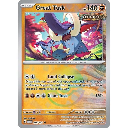 Great Tusk (Poke Ball Pattern) (055/131) [SV: Prismatic Evolutions] - PokéBox Australia