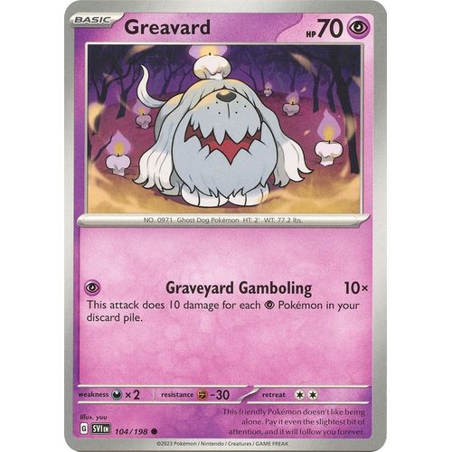 Greavard (104/198) [SV01: Scarlet & Violet Base Set] - PokéBox Australia