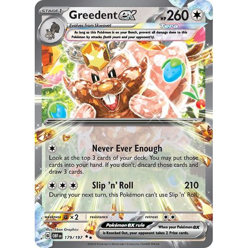 Greedent ex (179/197) [SV03: Obsidian Flames] - PokéBox Australia