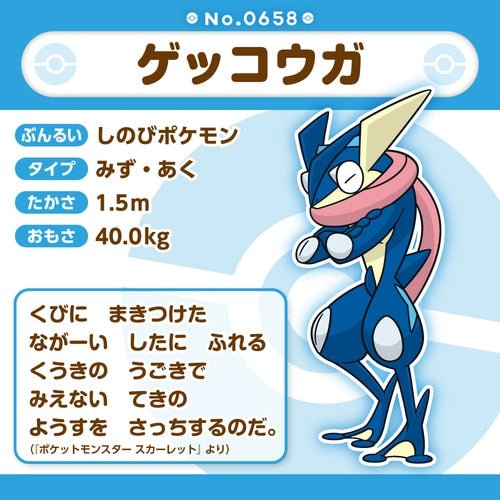 Greninja 658 - Pokémon Centre Fit Plush - PokéBox Australia