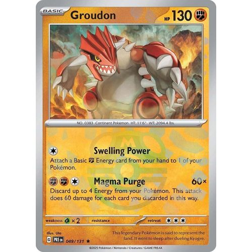 Groudon (Master Ball Pattern) (049/131) [SV: Prismatic Evolutions] - PokéBox Australia