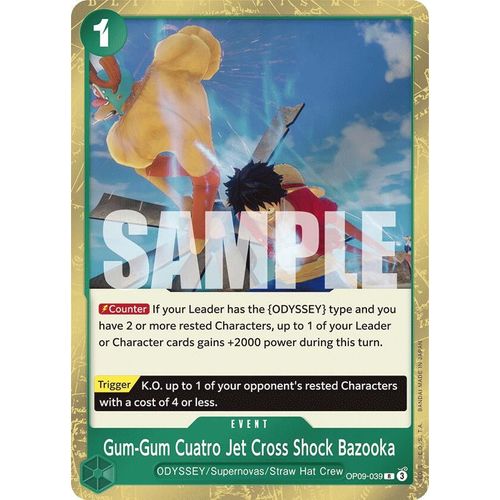 Gum - Gum Cuatro Jet Cross Shock Bazooka (OP09 - 039) [Emperors in the New World] - PokéBox Australia