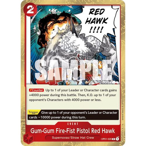 Gum - Gum Fire - Fist Pistol Red Hawk (OP01 - 026) [Romance Dawn] - PokéBox Australia