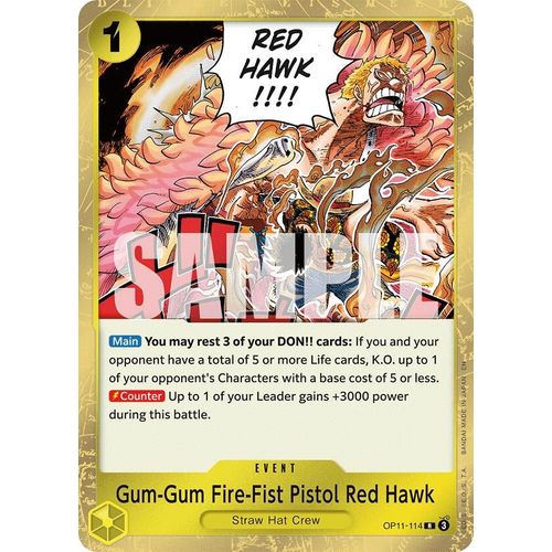 Gum - Gum Fire - Fist Pistol Red Hawk (OP11 - 114) [A Fist of Divine Speed] - PokéBox Australia