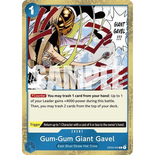 Gum - Gum Giant Gavel (Jolly Roger Foil) (OP03 - 055) [Premium Booster - The Best - ] - PokéBox Australia