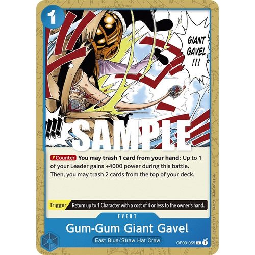 Gum - Gum Giant Gavel (OP03 - 055) [Pillars of Strength] - PokéBox Australia