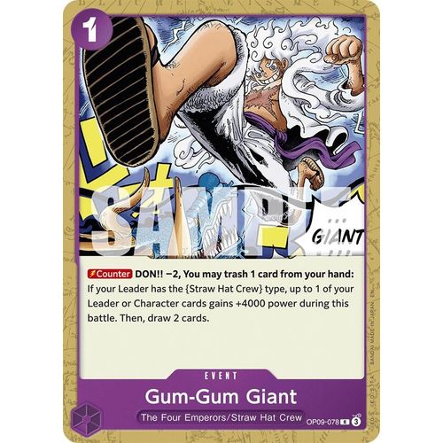 Gum - Gum Giant (Reprint) (OP09 - 078) [Starter Deck 26: PURPLE/BLACK Monkey.D.Luffy] - PokéBox Australia