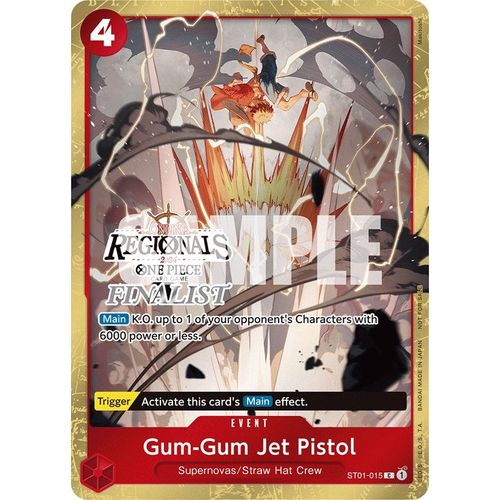 Gum - Gum Jet Pistol (Online Regional 2024) [Finalist] (ST01 - 015) [One Piece Promotion Cards] - PokéBox Australia