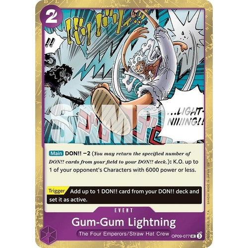 Gum - Gum Lightning (Pirate Foil) (OP09 - 077) (Premium Booster - The Best - Vol. 2) - PokéBox Australia