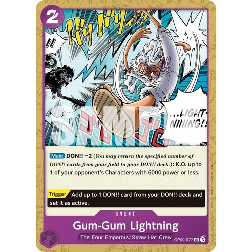 Gum - Gum Lightning (Reprint) (OP09 - 077) (Premium Booster - The Best - Vol. 2) - PokéBox Australia