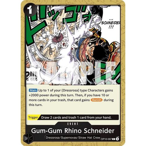 Gum - Gum Rhino Schneider (OP10 - 097) [Royal Blood] - PokéBox Australia