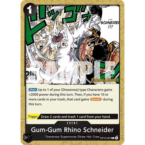 Gum - Gum Rhino Schneider (OP10 - 097) [Royal Blood Release Event Cards] - PokéBox Australia