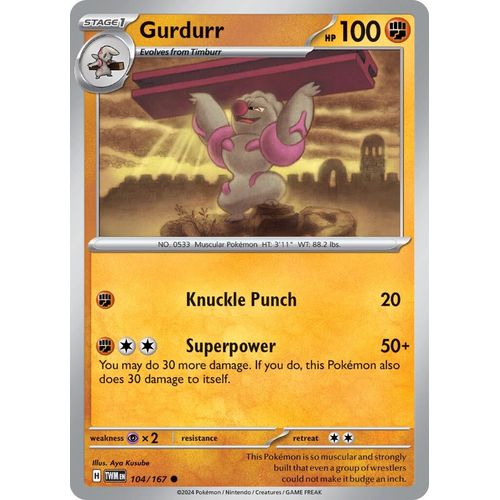 Gurdurr (104/167) [SV06: Twilight Masquerade] - PokéBox Australia