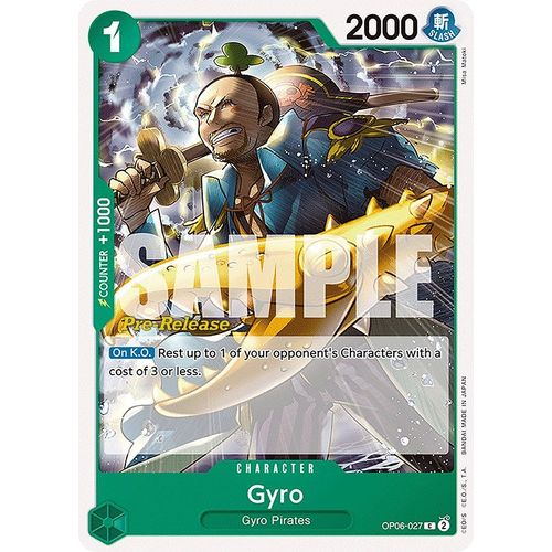 Gyro (OP06 - 027) [Wings of the Captain Pre - Release Cards] - PokéBox Australia