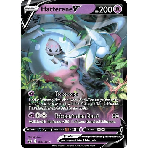 Hatterene V (065/159) (Crown Zenith) - PokéBox Australia