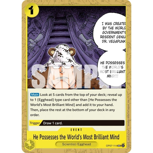 He Possesses the World's Most Brilliant Mind (Reprint) (OP07 - 114) (Premium Booster - The Best - Vol. 2) - PokéBox Australia