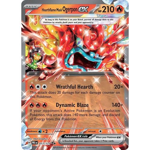 Hearthflame Mask Ogerpon ex (017/131) [SV: Prismatic Evolutions] - PokéBox Australia