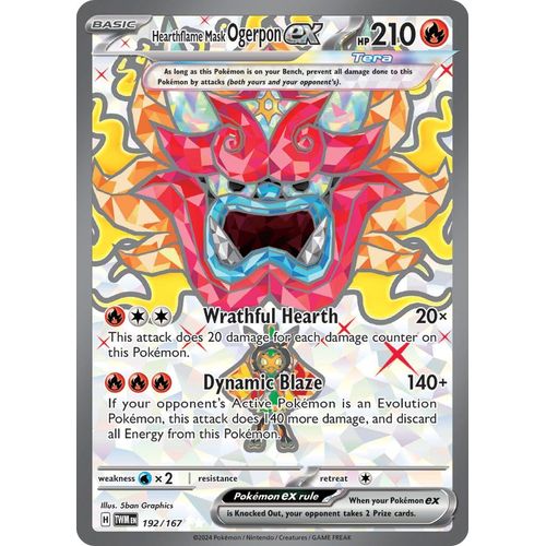 Hearthflame Mask Ogerpon ex (192/167) [SV06: Twilight Masquerade] - PokéBox Australia
