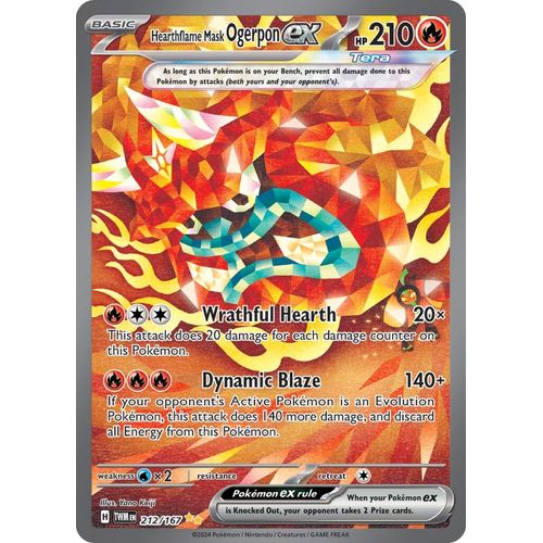 Hearthflame Mask Ogerpon ex (212/167) [SV06: Twilight Masquerade] - PokéBox Australia