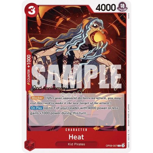 Heat (OP09 - 007) [Emperors in the New World: 2nd Anniversary Tournament Cards] - PokéBox Australia