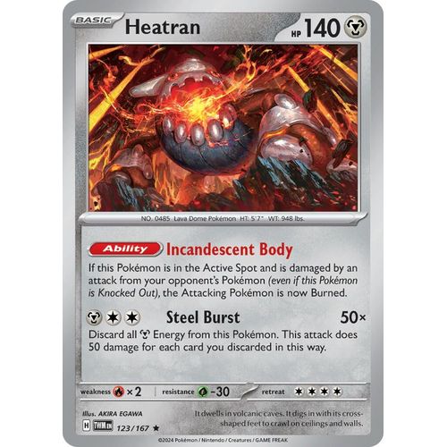 Heatran (123/167) [SV06: Twilight Masquerade] - PokéBox Australia