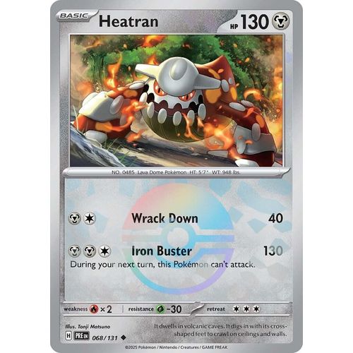 Heatran (Poke Ball Pattern) (068/131) [SV: Prismatic Evolutions] - PokéBox Australia
