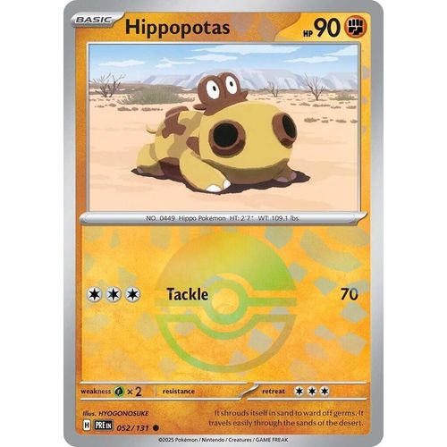 Hippopotas (Poke Ball Pattern) (052/131) [SV: Prismatic Evolutions] - PokéBox Australia