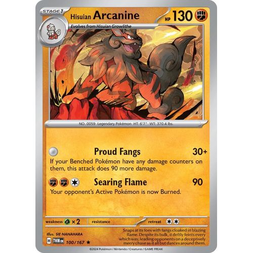 Hisuian Arcanine (100/167) [SV06: Twilight Masquerade] - PokéBox Australia