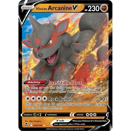 Hisuian Arcanine V (090/195) (SWSH12: Silver Tempest) - PokéBox Australia