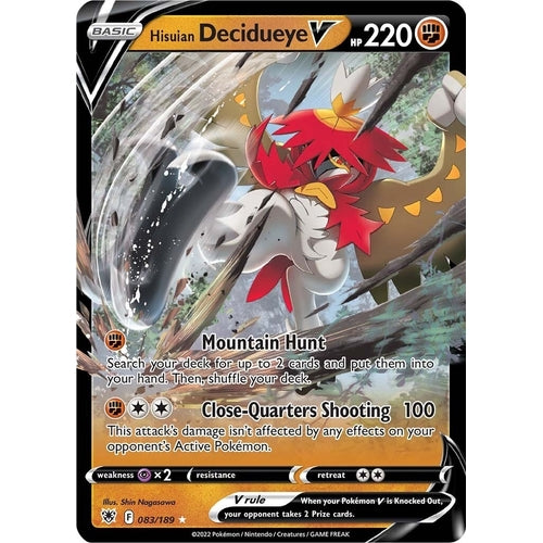 Hisuian Decidueye V (083/189) (SWSH10: Astral Radiance) - PokéBox Australia