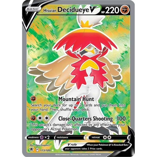 Hisuian Decidueye V (Full Art) (173/189) (SWSH10: Astral Radiance) - PokéBox Australia
