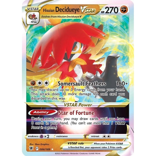 Hisuian Decidueye VSTAR (084/189) (SWSH10: Astral Radiance) - PokéBox Australia