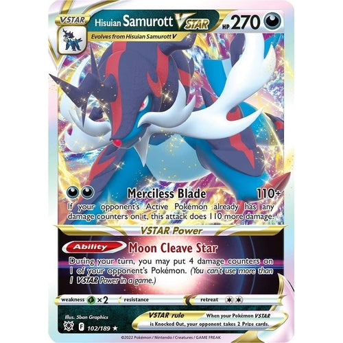 Hisuian Samurott VSTAR (102/189) (SWSH10: Astral Radiance) - PokéBox Australia