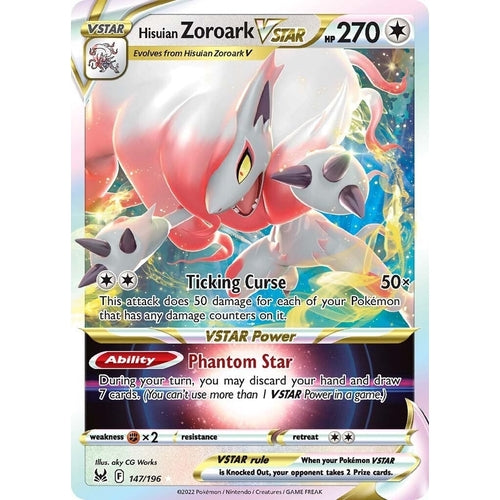 Hisuian Zoroark VSTAR (147/196) (SWSH11: Lost Origin) - PokéBox Australia