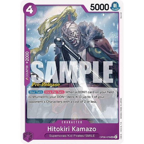 Hitokiri Kamazo (OP06 - 076) [Wings of the Captain Pre - Release Cards] - PokéBox Australia