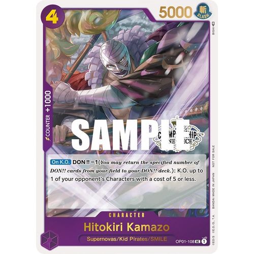Hitokiri Kamazo (Store Championship Participation Pack) (OP01 - 108) [One Piece Promotion Cards] - PokéBox Australia