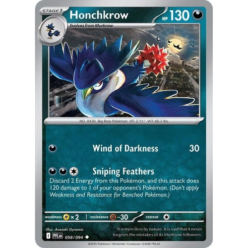 Honchkrow (058/094) (ME02: Phantasmal Flames) - PokéBox Australia