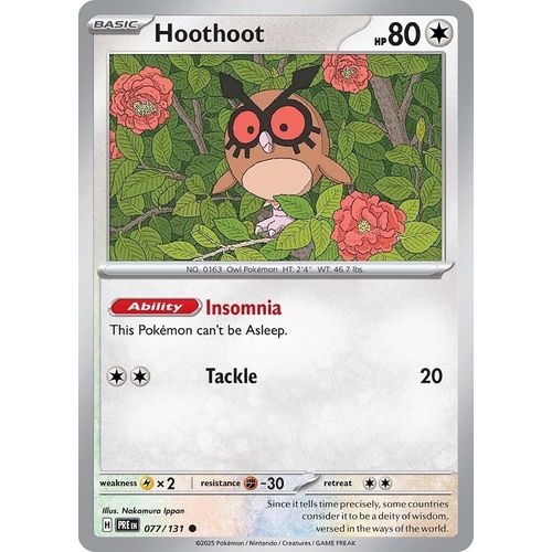 Hoothoot (077/131) [SV: Prismatic Evolutions] - PokéBox Australia