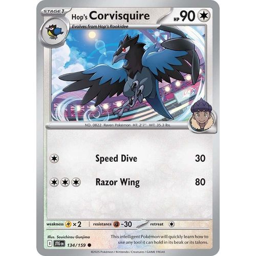 Hop's Corvisquire (134/159) (SV09: Journey Together) - PokéBox Australia
