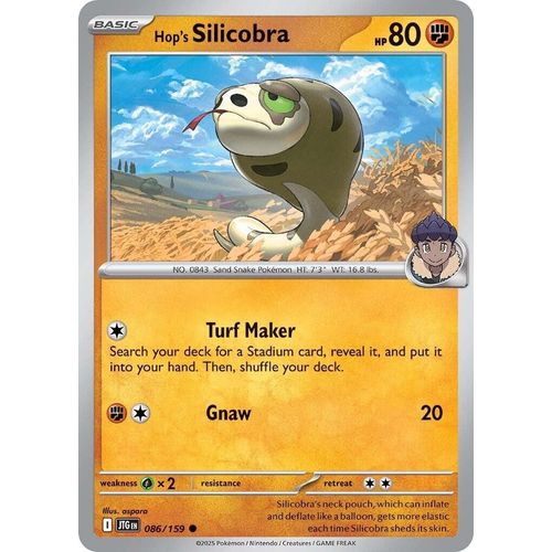 Hop's Silicobra (086/159) (SV09: Journey Together) - PokéBox Australia
