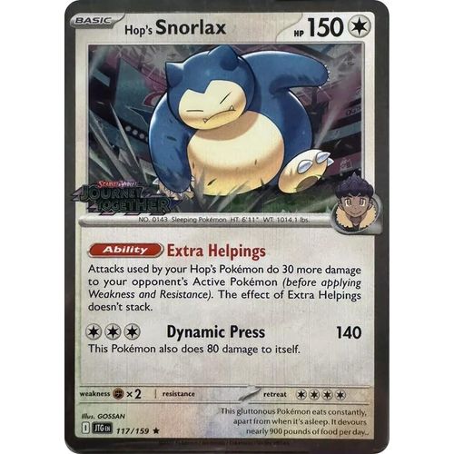 Hop's Snorlax - 117/159 (Cosmos Holo) (117/159) [Miscellaneous Cards & Products] - PokéBox Australia