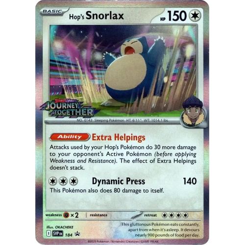 Hop's Snorlax - 184 (Prerelease) (184) (SV: Scarlet & Violet Promo Cards) - PokéBox Australia