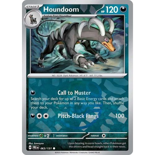 Houndoom (Master Ball Pattern) (063/131) [SV: Prismatic Evolutions] - PokéBox Australia